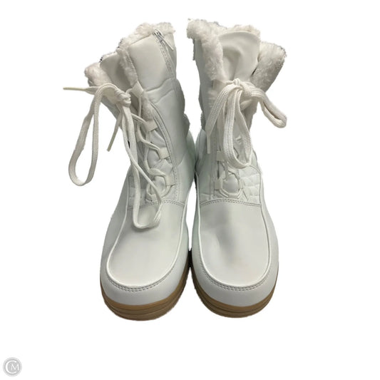 Boots Ankle Flats By Weatherproof In White, Size: 10