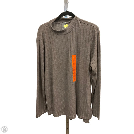 Top Long Sleeve Basic By Matty M In Brown, Size: Xxl