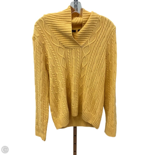 Sweater By Jeanne Pierre In Yellow, Size: L