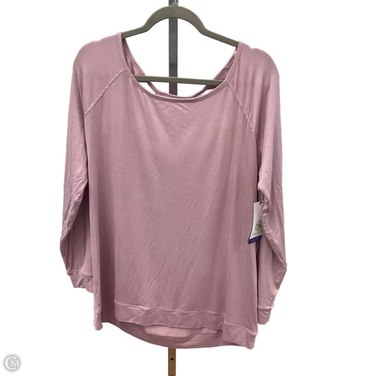 Athletic Top Long Sleeve Crewneck By Gaiam In Pink, Size: Xl