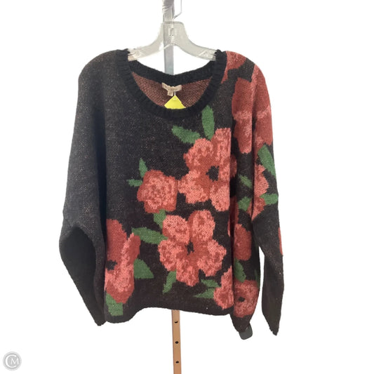 Sweater By Clothes Mentor In Floral Print, Size: L
