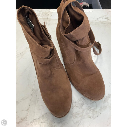 Boots Ankle Heels By American Eagle Shoes In Brown, Size: 10