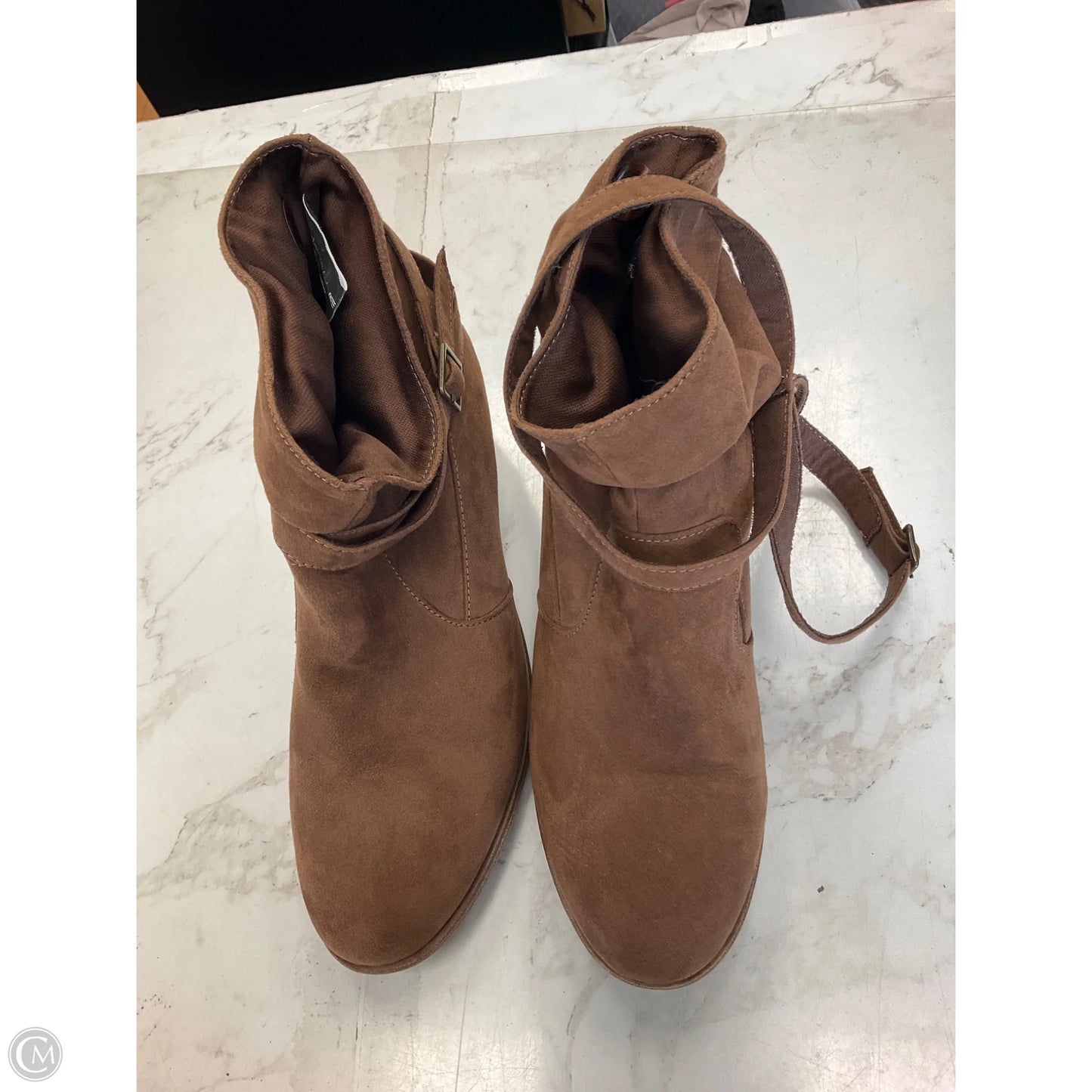 Boots Ankle Heels By American Eagle Shoes In Brown, Size: 10