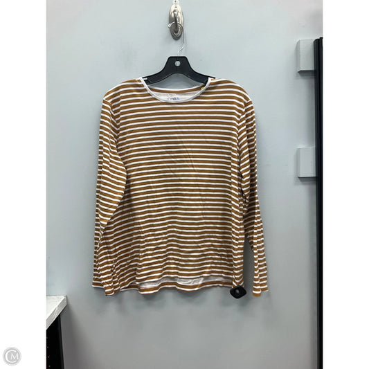 Top Long Sleeve By Croft And Barrow In Striped Pattern, Size: Xl