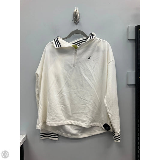 Athletic Jacket By Nautica In Cream, Size: Xxl