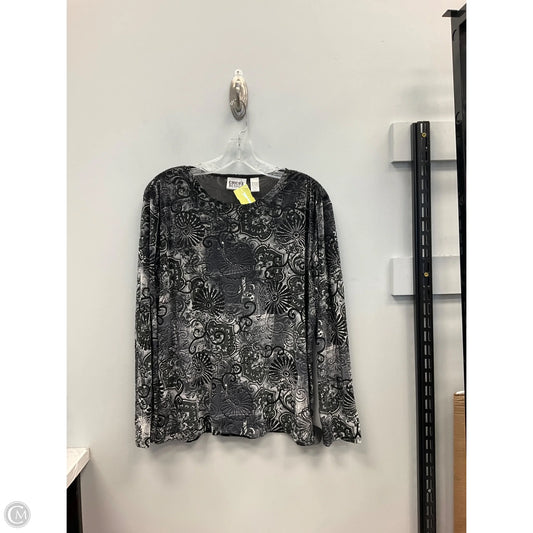 Top Long Sleeve By Chicos In Purple & Silver, Size: S