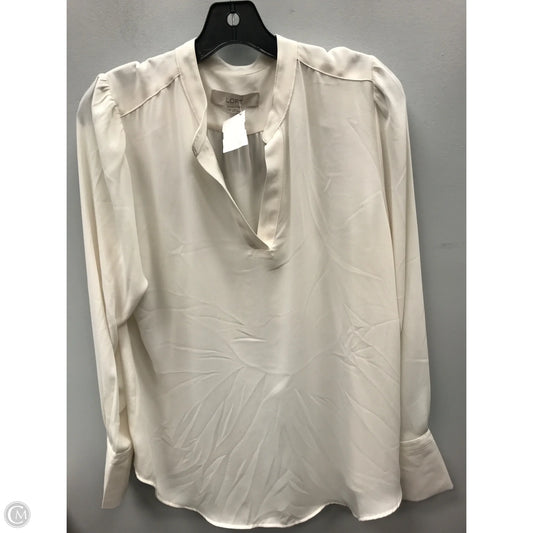 Top Long Sleeve By Loft In Cream, Size: M