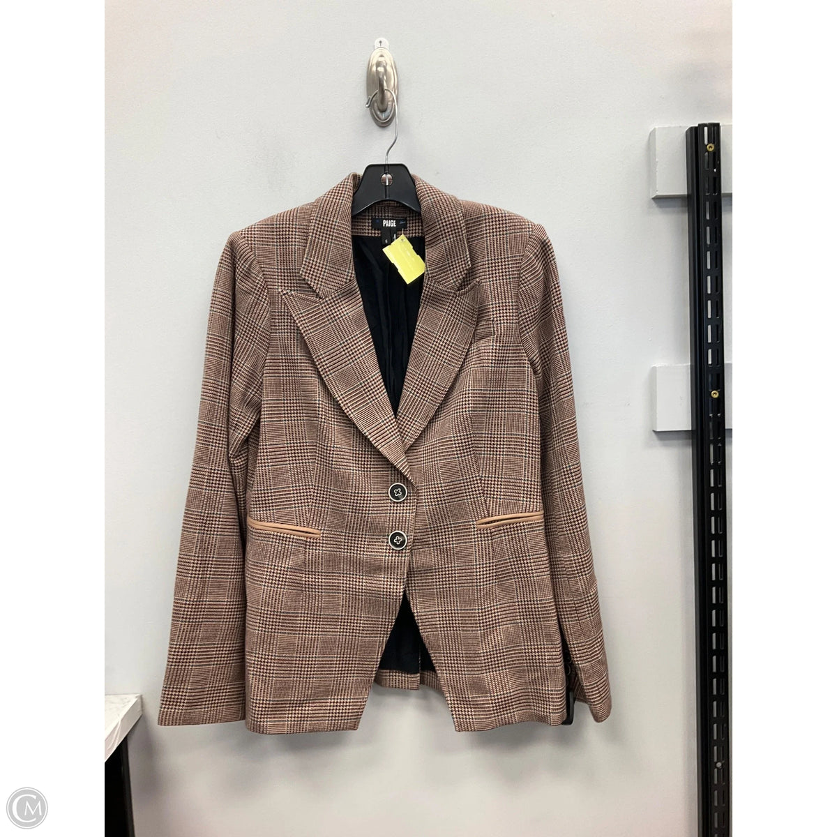 Blazer By Paige In Checkered Pattern, Size: S