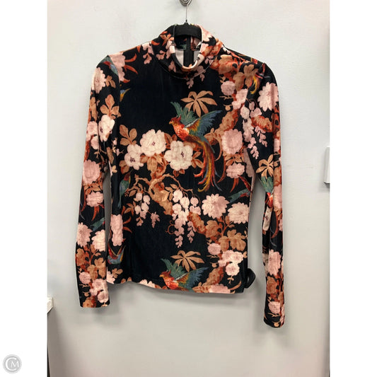 Top Long Sleeve By Clothes Mentor In Floral Print, Size: M