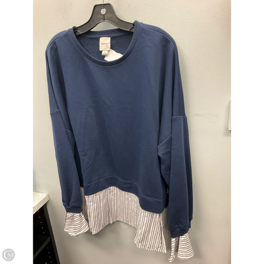 Top Long Sleeve By Maeve In Navy, Size: Xl