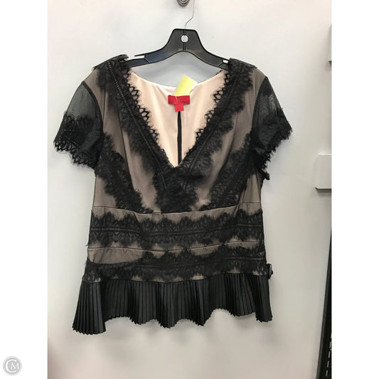 Top 3/4 Sleeve By Js Collections In Black, Size: 16