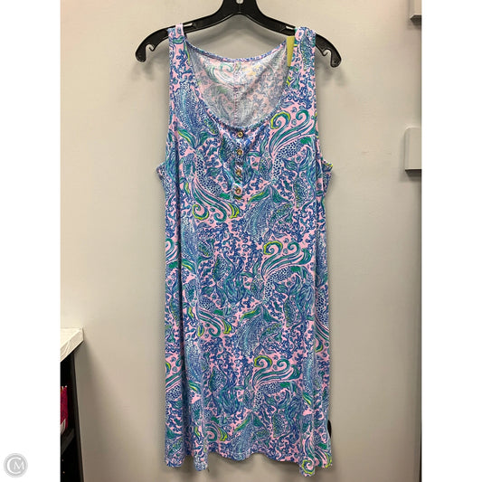 Dress Designer By Lilly Pulitzer In Blue & Green, Size: Xl