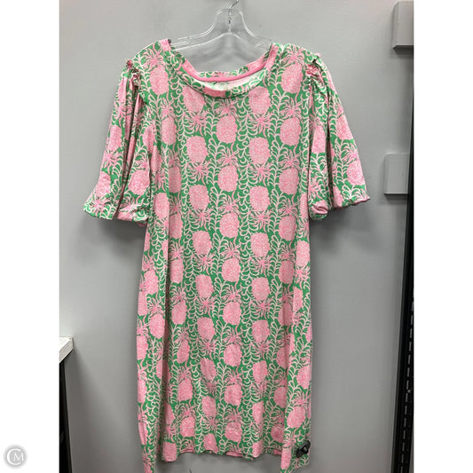Dress Designer By Lilly Pulitzer In Green & Pink, Size: Xl