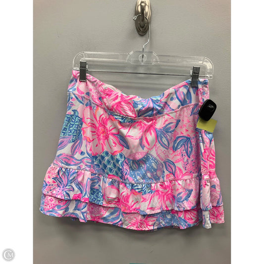 Skort Designer By Lilly Pulitzer In Blue & Pink, Size: L