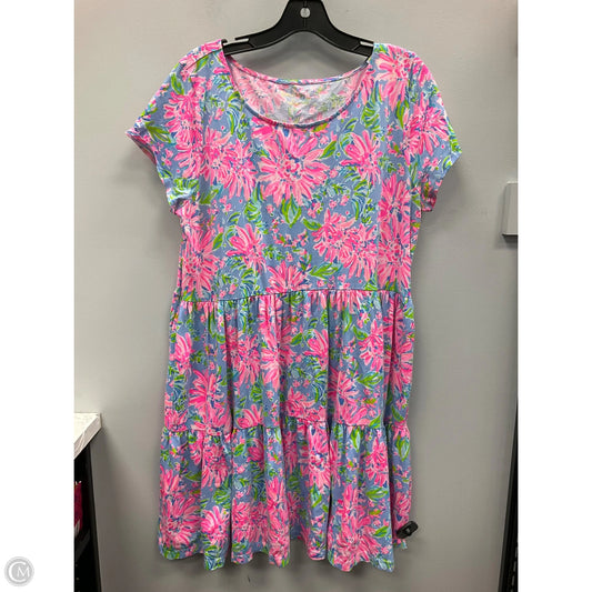 Dress Designer By Lilly Pulitzer In Blue & Pink, Size: Xl