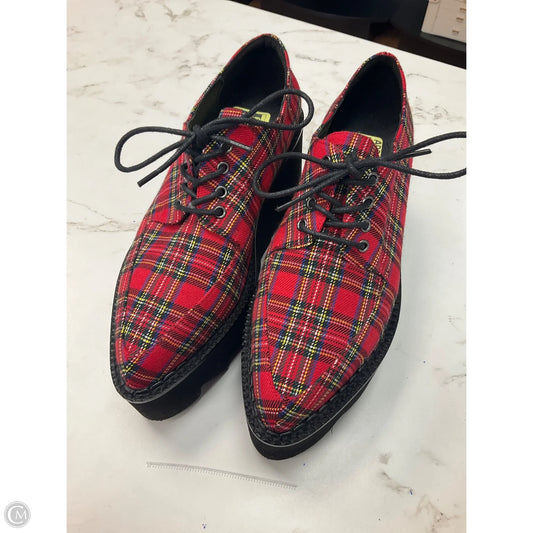 Shoes Heels Platform By Jeffrey Campbell In Plaid Pattern, Size: 7.5