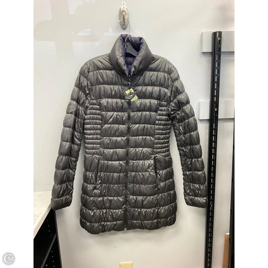 Coat Puffer & Quilted By Laundry In Grey & Purple, Size: L