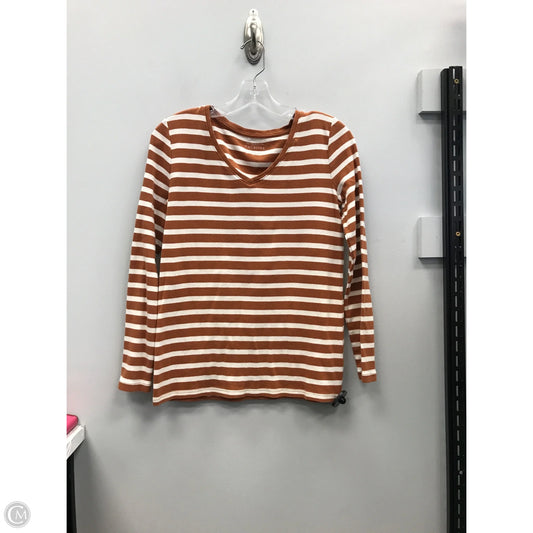 Top Long Sleeve By Talbots In Striped Pattern, Size: S