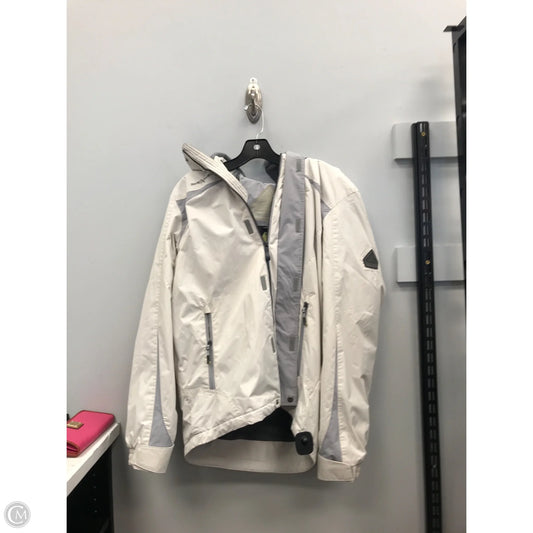 Coat Faux Fur & Sherpa By Zero Xposure In Cream & Grey, Size: S