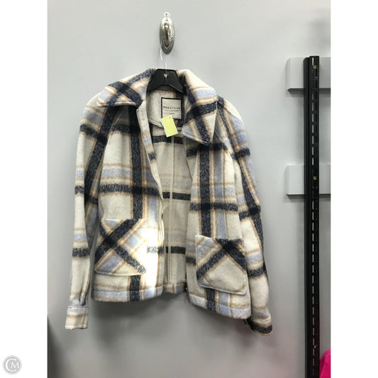 Coat Faux Fur & Sherpa By Bagatelle In Checkered Pattern, Size: S