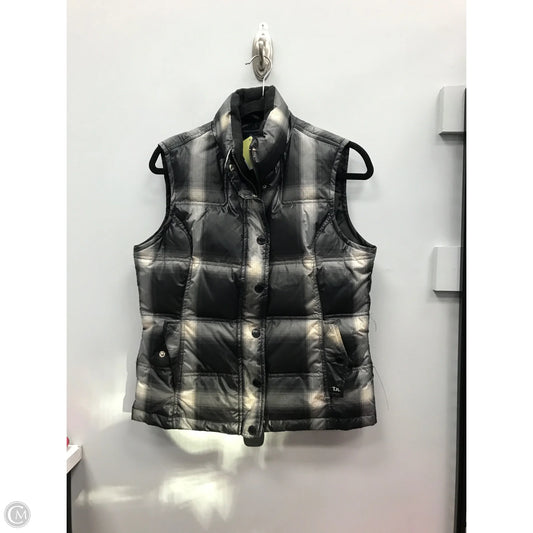Vest Puffer & Quilted By Tommy Hilfiger In Black & Grey, Size: M