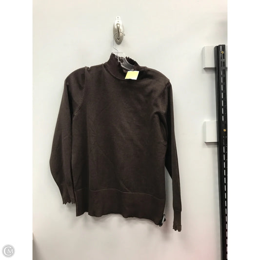 Top Long Sleeve By Cable And Gauge In Brown, Size: L