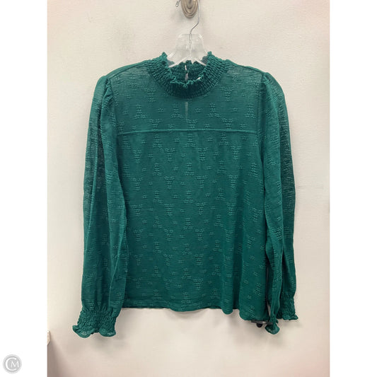 Top Long Sleeve By Adrianna Papell In Green, Size: L