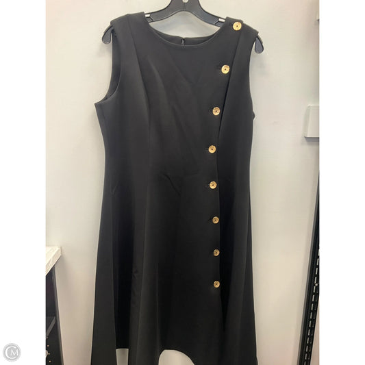 Dress Casual Midi By Calvin Klein In Black, Size: 14