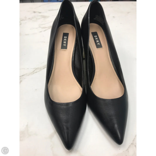 Shoes Heels Block By Dkny In Black & Silver, Size: 9.5