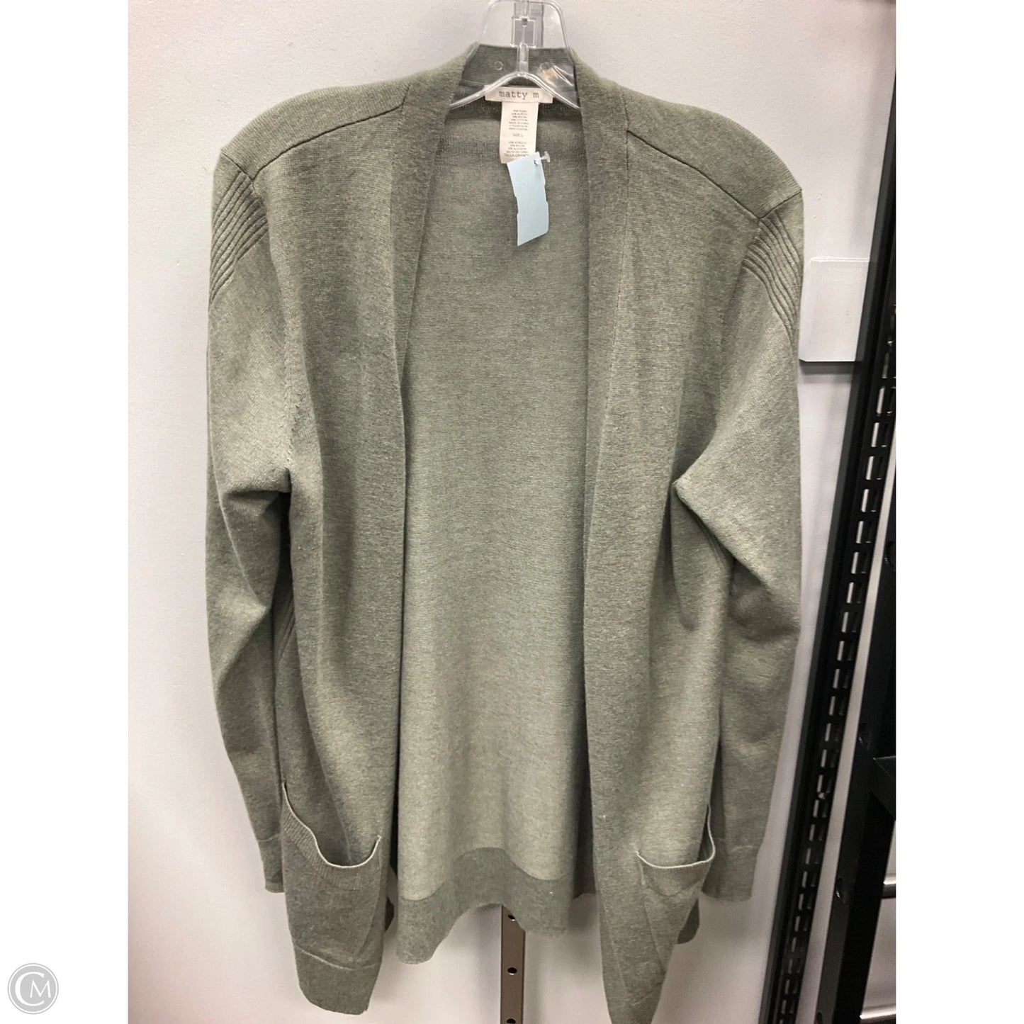 Sweater Cardigan By Matty M In Green, Size: L
