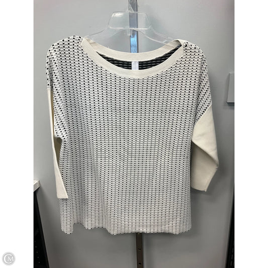 Top 3/4 Sleeve By Cmc In Geometric Pattern, Size: L