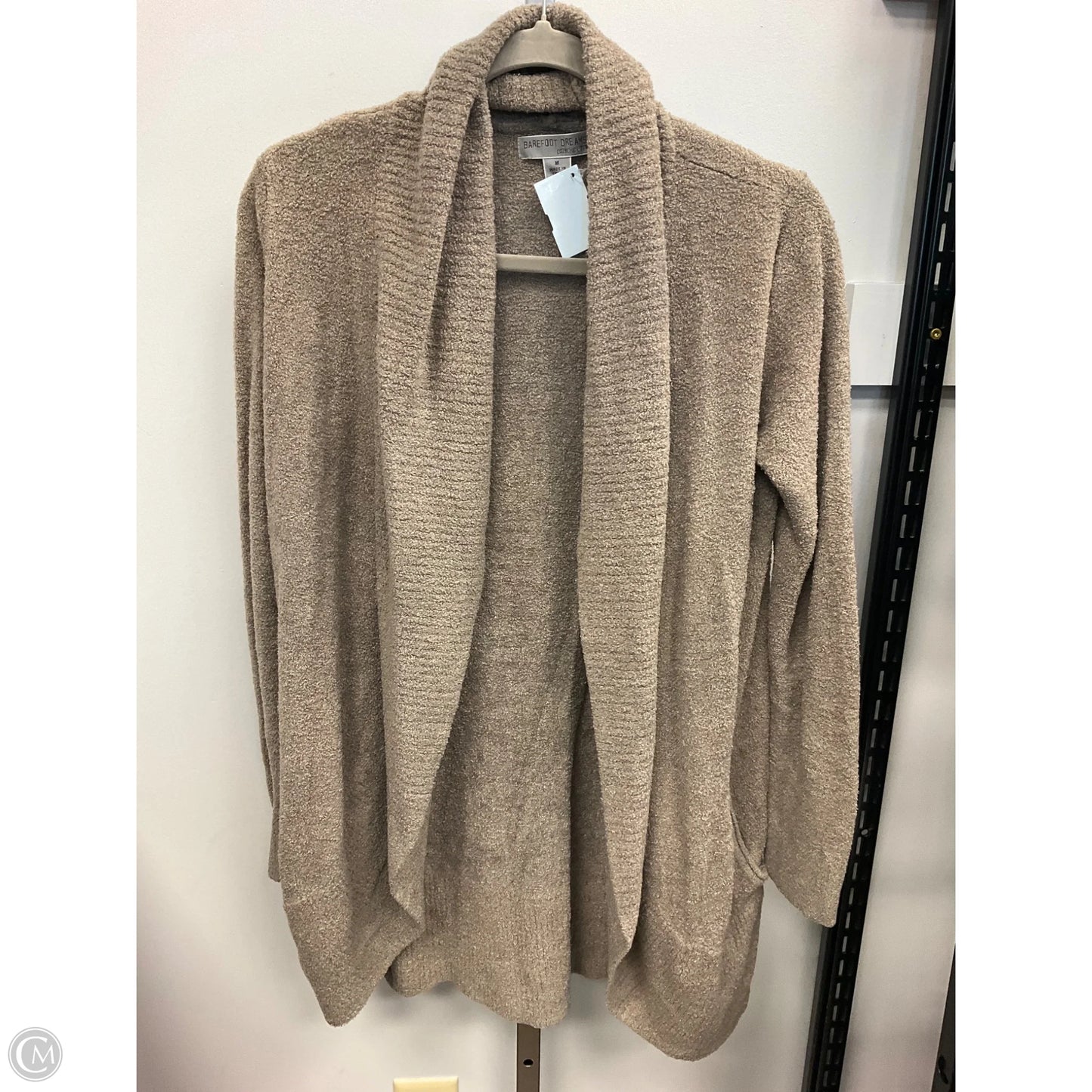 Sweater Cardigan By Barefoot Dreams In Taupe, Size: M
