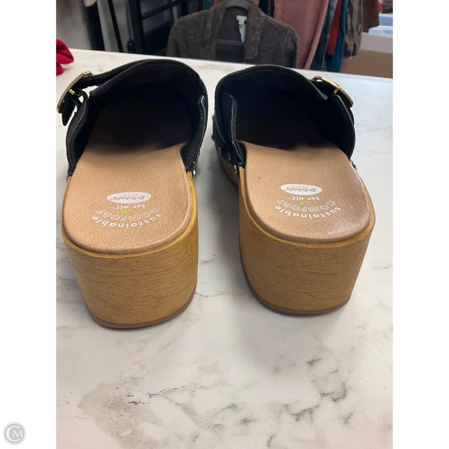 Shoes Heels Block By Dr Scholls In Black, Size: 8