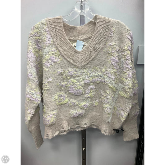 Sweater By Anthropologie In Beige, Size: Xxs