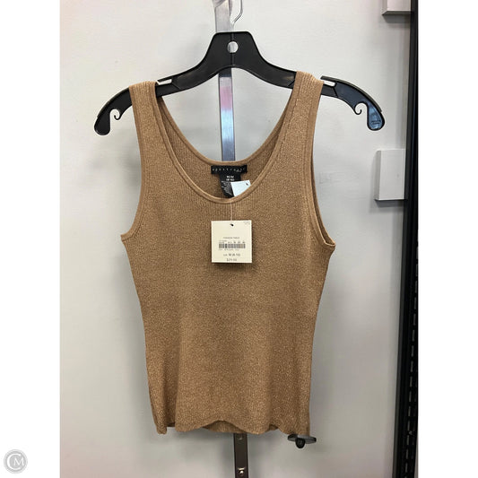 Top Sleeveless By Apostrophe In Gold, Size: M