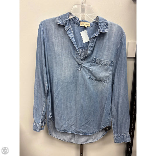 Top Long Sleeve By Cloth & Stone In Blue, Size: S