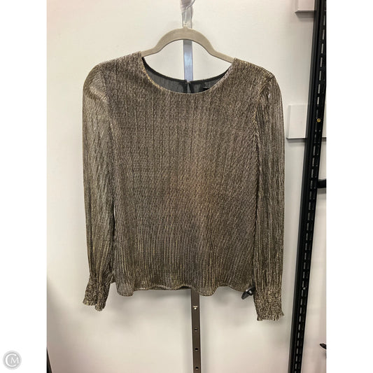 Top Long Sleeve By Banana Republic In Gold, Size: S