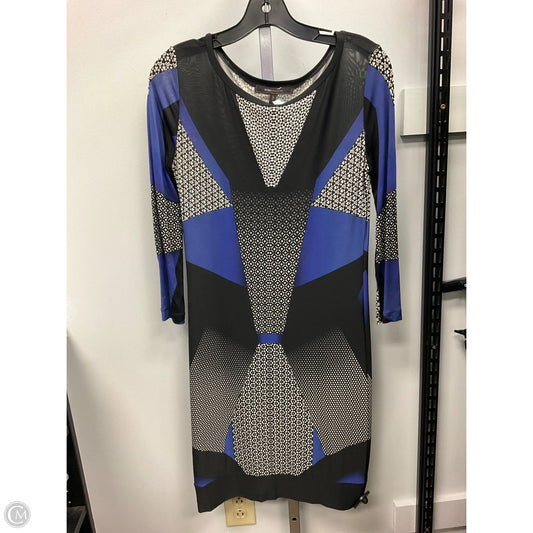 Dress Casual Short By Bcbgmaxazria In Black & Blue, Size: S