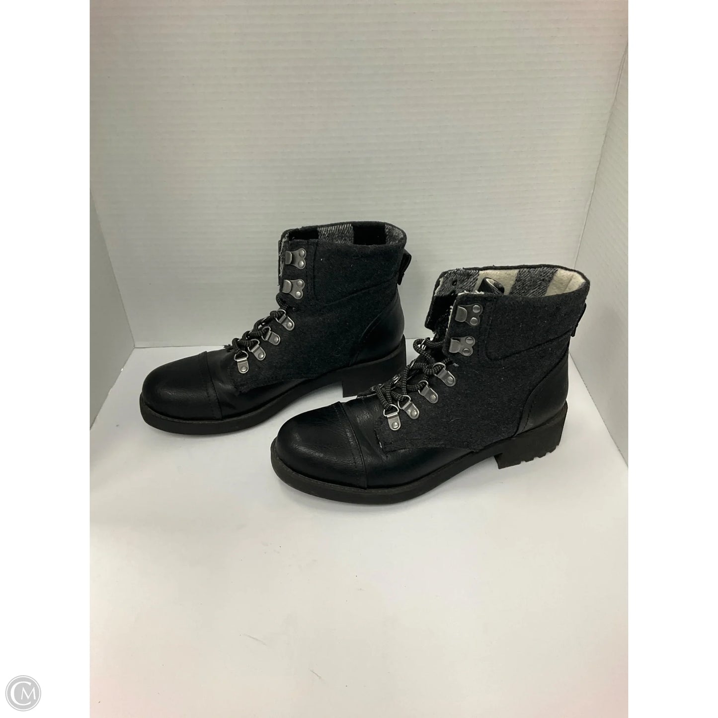 Boots Ankle Heels By Indigo Rd In Black & Grey, Size: 8