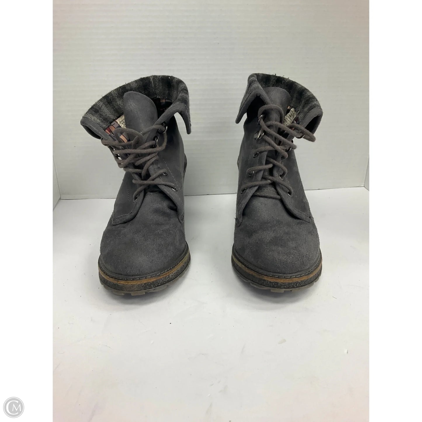 Boots Ankle Heels By White Mountain In Grey, Size: 7.5