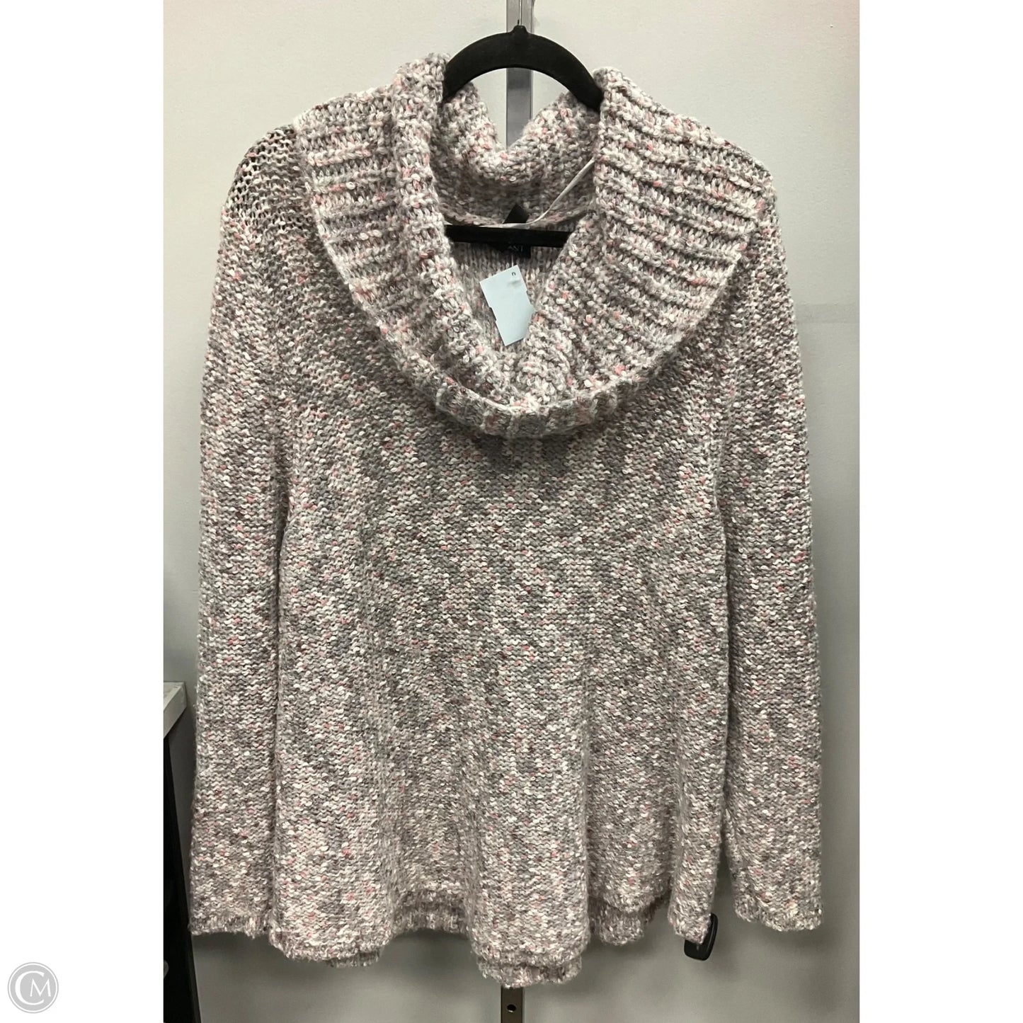 Sweater By Lane Bryant In Grey & Pink, Size: Xl