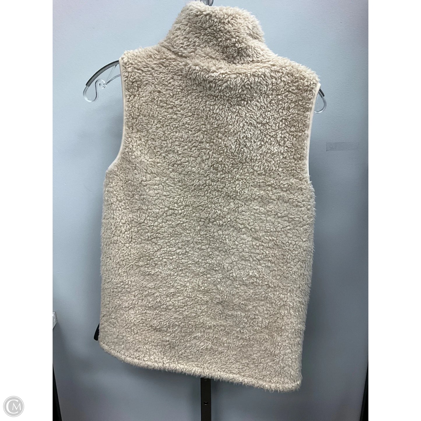 Vest Faux Fur & Sherpa By Clothes Mentor In Beige, Size: S