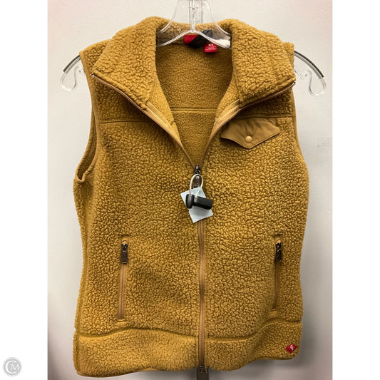 Vest Faux Fur & Sherpa By Clothes Mentor In Gold, Size: Xs