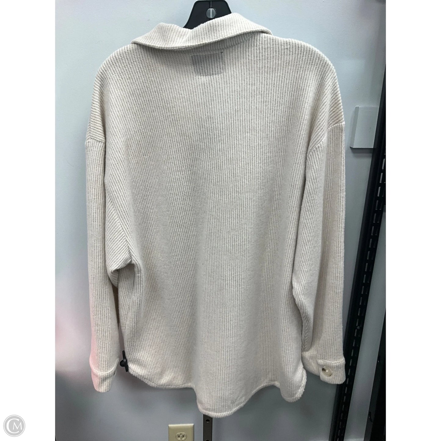 Top Long Sleeve By Timing In Beige, Size: L