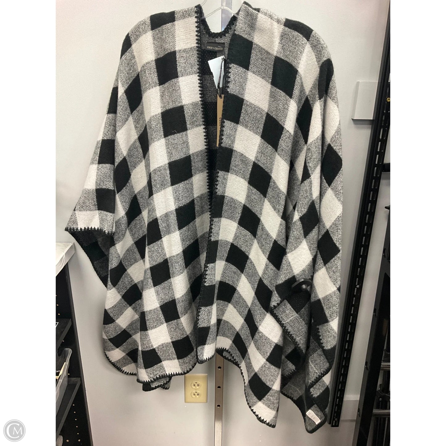 Shawl By Coco And Carmen In Plaid Pattern, Size: Osfm