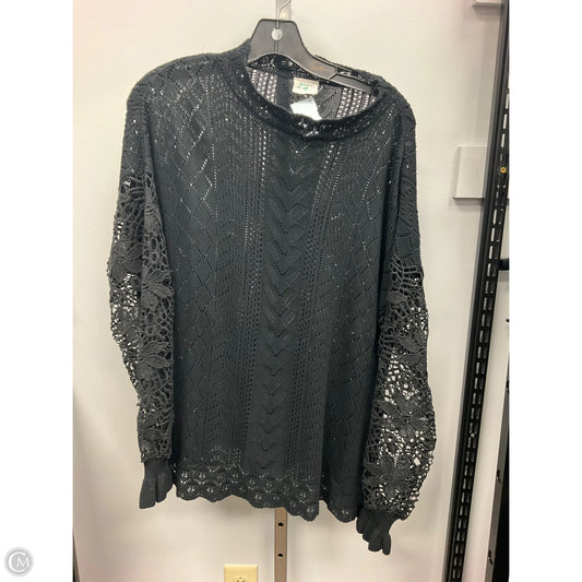 Top Long Sleeve By Cmc In Black, Size: M