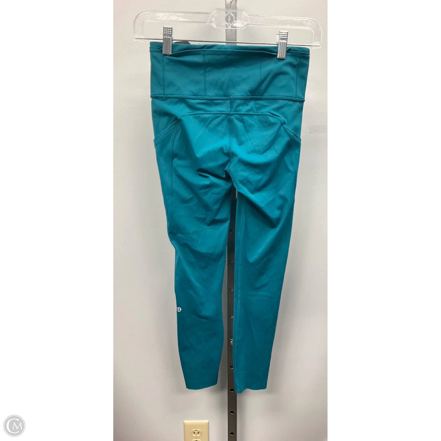 Athletic Capris By Lululemon In Teal, Size: 4