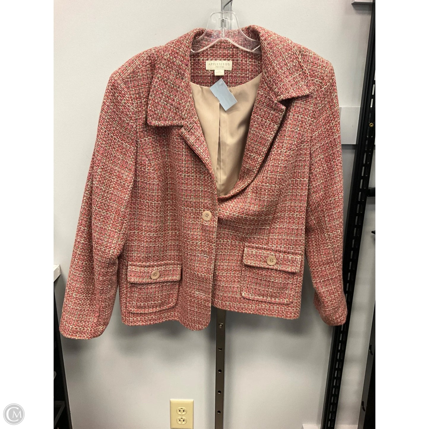 Blazer By Appleseeds In Orange & Pink, Size: 18