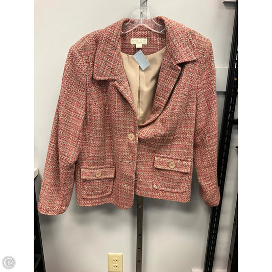 Blazer By Appleseeds In Orange & Pink, Size: 18
