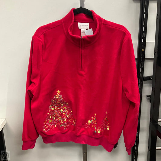 Top Long Sleeve By Alfred Dunner In Red, Size: Xl
